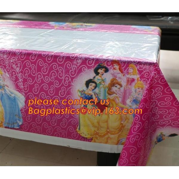 Поставки tablecover партии детей мультфильма скатерти дня рождения с днем рождения пластиковые, рождение ZLDECOR прекрасное 108cm устранимое