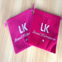 Sac de cordon lavable de velours de bijoux cosmétiques faits sur commande de logo
