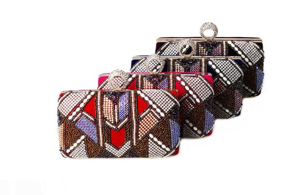 European and American fashion suede beaded evening bag clutch bag clutch bride