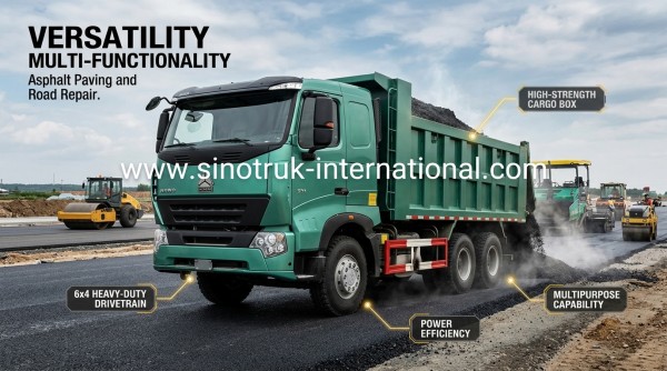 Sinotruk HOWO A7 Dump Truck / Construction RHD 6X4 Big Dump Trucks