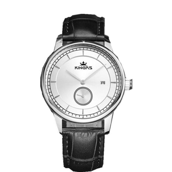 Elegant Business / Casual Men Watch With Genuine Leather Strap , Mineral Glass