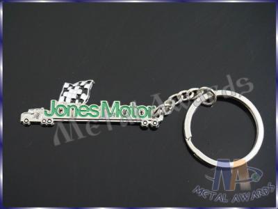 High End Engraved Car Shaped Keychain , Glow In The Dark Keyring Anti Rust