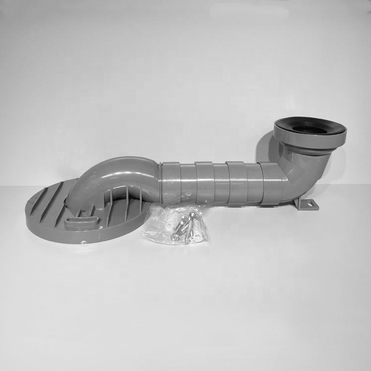 Grey PVC Toilet Drain Valve, Bathroom Flushing Pipe, Toilet Pipe, Sewage Pipe