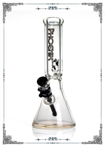 9MM Thickness Beaker Glass Bongs Smoking Water Pipe Black Glass Downstem Bowl
