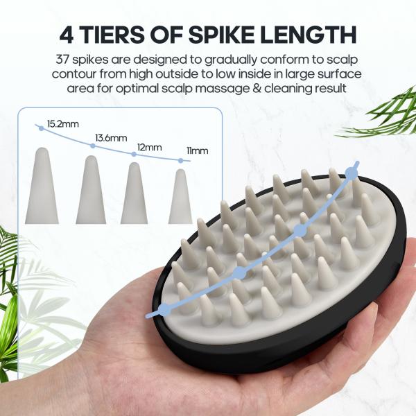 Pet Hair Wash Massager ABS+TPR Scalp Exfoliating Shampoo Brush