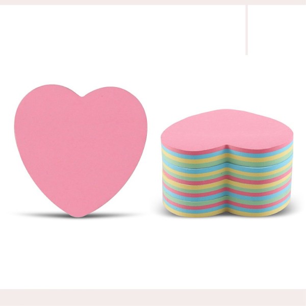 Hot Selling High Quality Wholesale Sticky Note Multicolor School Office OEM Heart Shape Memo Pad
