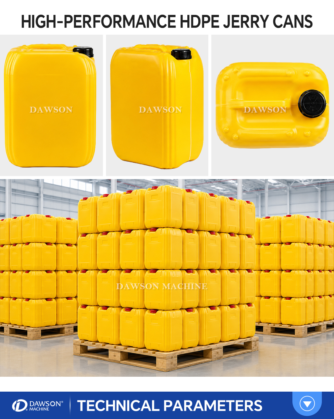Automatic DSB100II-30L HDPE Plastic Container Blow Molding Machine 30L HDPE Jerry Can Blow Moulding Machine