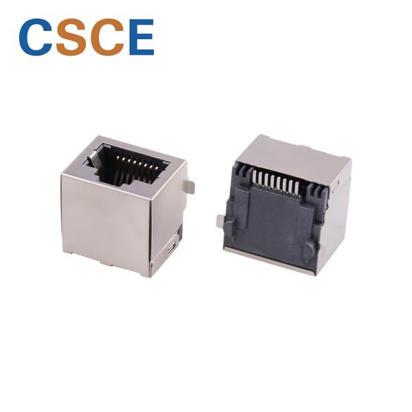 10 / 100Mbps RJ45 Surface Mount Jack , Surface Mount Ethernet Jack ROHS Approved
