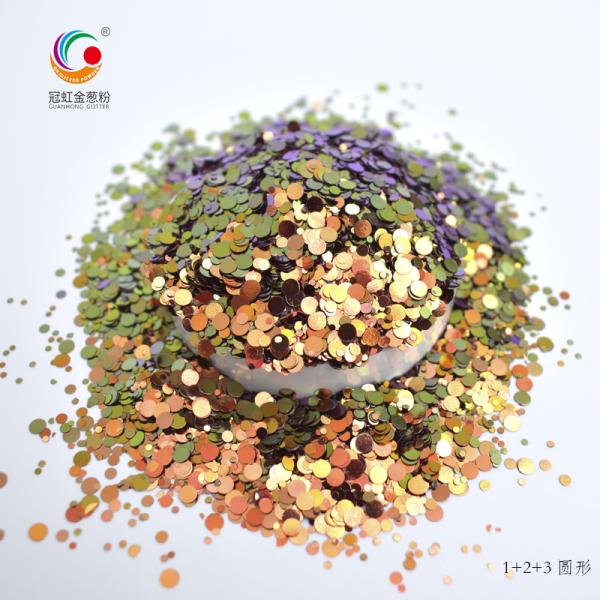 Chunky Round Chameleon Glitter Mix Loose Cosmetic Glitter Bulk 1mm 2mm 3mm