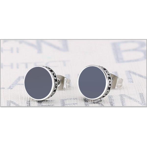 Stainless Steel High quality round shape mini customize cool carve ear small stud cuff hoop earrings jewelry