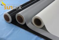 Tissu enduit de silicone à hautes températures de fibre de verre de 32 onces pour des rideaux en feu et en éclaboussure