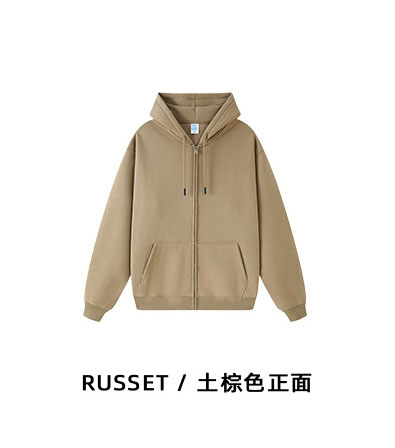 Custom Logo 350G Cotton Thick Sweatshirts with Zipper Regular Sleeves and Fabric Weight