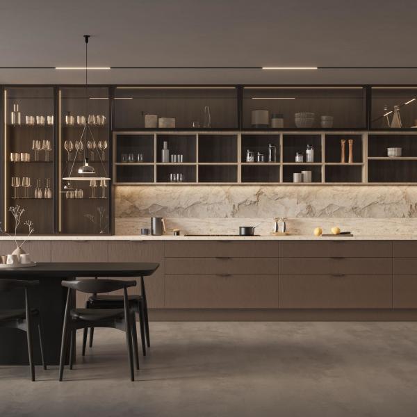 OEM Новые современные матовые отделки роскошные виллы лакированные кухонные шкафы