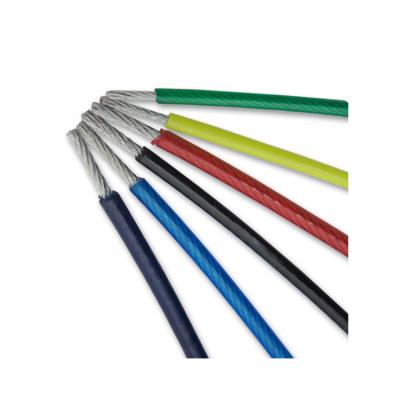 Rope de fil galvanisé en PVC revêtue de plastique 7x19 45# 60# 70#