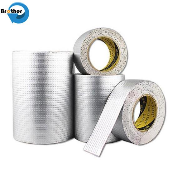 Waterproof Aluminum Foil Butyl Tape Single Side Sticky Rubber Tape for Leaking Repair Gap Sealing
