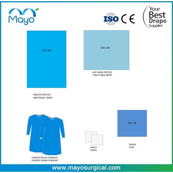 General Surgery Use Disposable Surgical Biopsy Drape Set