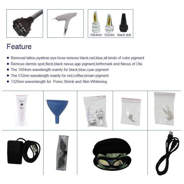 1064nm Nd Yag лазерная машина для очистки татуировки с помощью углеродного лазера