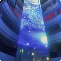 Écran vidéo murale LED Pixel Mesh Noir Transparent pour les événements publicitaires