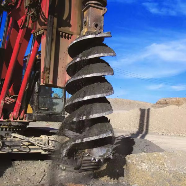 Customized Auger Drilling Machine Budget-Friendly Dual-Cutting Single-Flute Straight Rock Auger Rotary Drilling Auger Rock Auger
