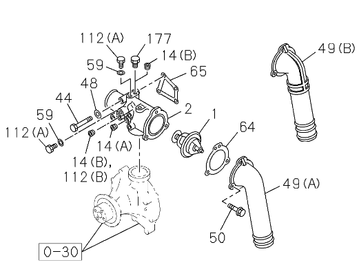 1-13770069-1 1137700691 Thermostat HITACHI Excavator Engine Parts Fitting For EX300-5