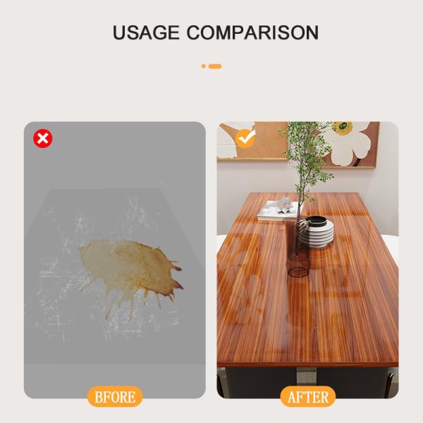 100% Transparent Furniture Protective Film 0.16mm Clear Adhesive Table Protector
