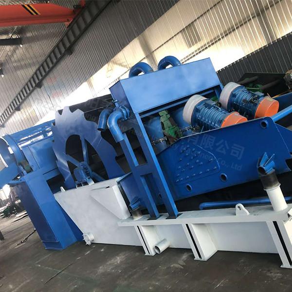 20-200 Tph Capacity Wheel Sand Washing Machine Low Water Content With Rotary Screen