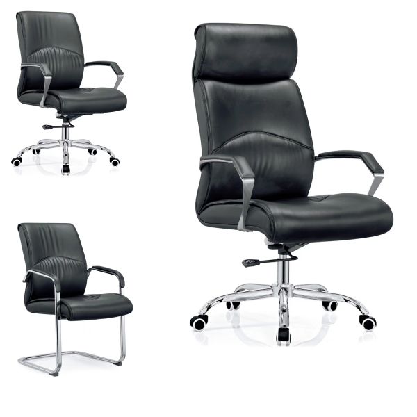 Office Manager Ergonomic PU Leather Chair High Back Swivel Adjustable