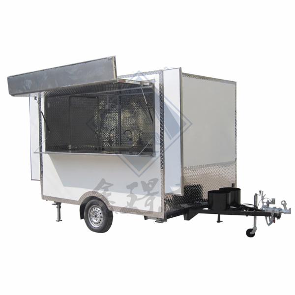 Tow Bar Trailer Street Food Trucks Miami Ice Cream Galvanized Food Trailer Drinks Hot Dog Coffee Cart for Bakery