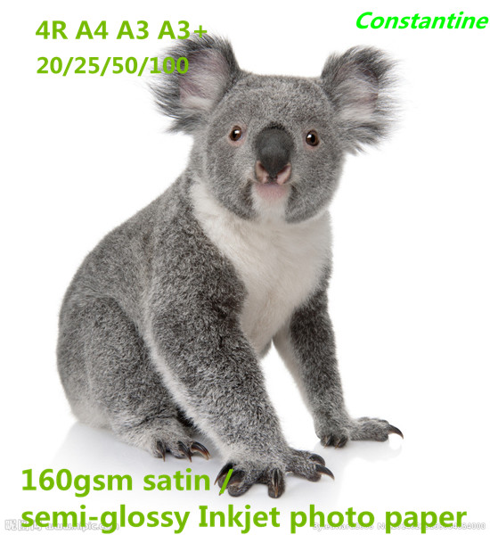160gsm satin/semi-glossy Inkjet photo paper  waterproof