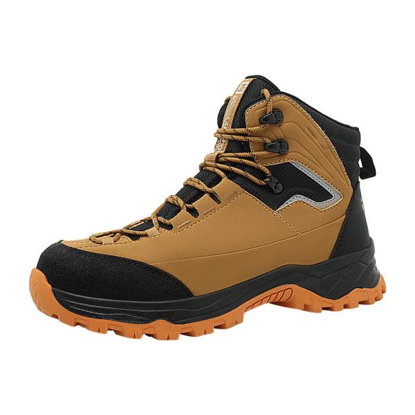 Botas de trabajo de seguridad OEM, botas de seguridad de cuero de microfibra, puntera de acero, entresuela de Kevlar, zapatos de trabajo, suela de goma, zapatos de seguridad