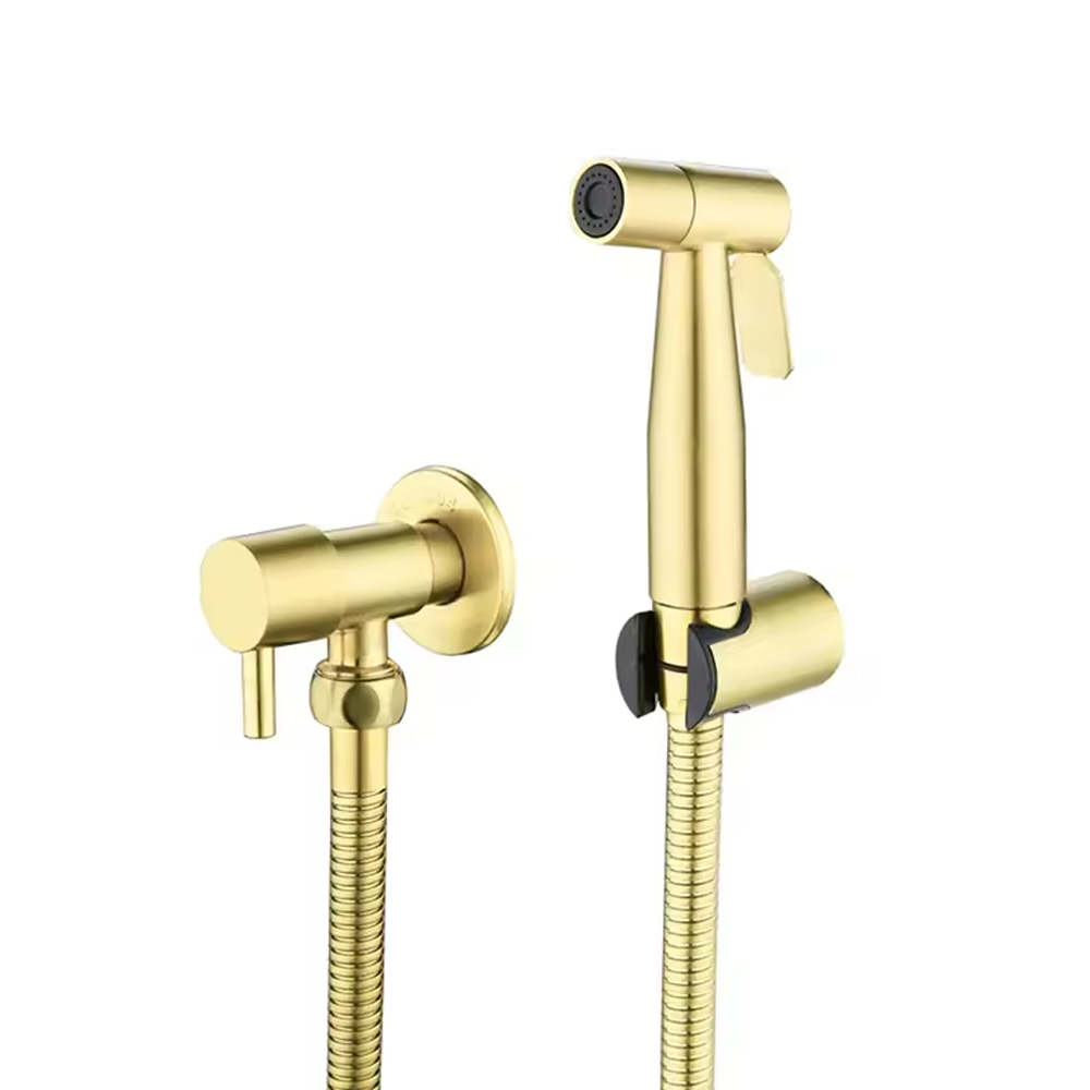 Handheld Toilet Bidet Sprayer with Brass Valve Stainless Steel Bidet Shower
