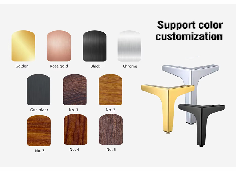 European Light Luxury Furniture Cabinet Metal Support Legs Sofa & Table Legs Furniture Support Feet