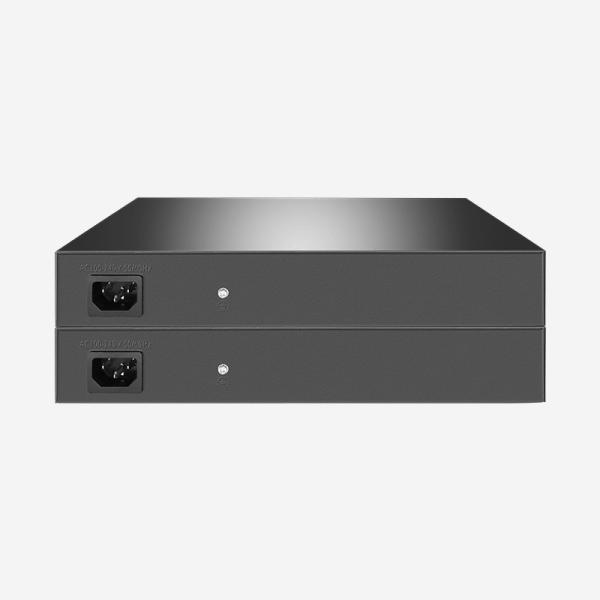 24 10/100 de Mbps portuários prendeu o interruptor de rede uma dimensão de 266 x 183 x 39 milímetros