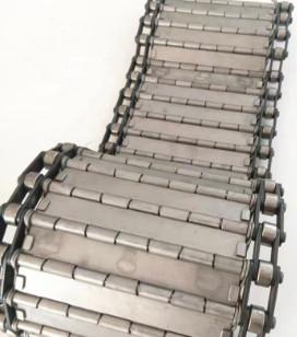 Galvanized Stainless Steel Plate Chain Conveyor Belt For Chip