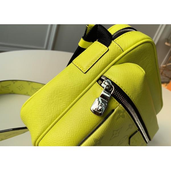 Black Square Taiga Leather Message Luxury Cross Body Bag Single Shoulder