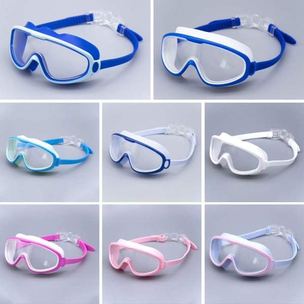 Children's Swim Goggles with Adjustable Strap Anti-Fog PC Lenses and UV Protection for Ages 3-14