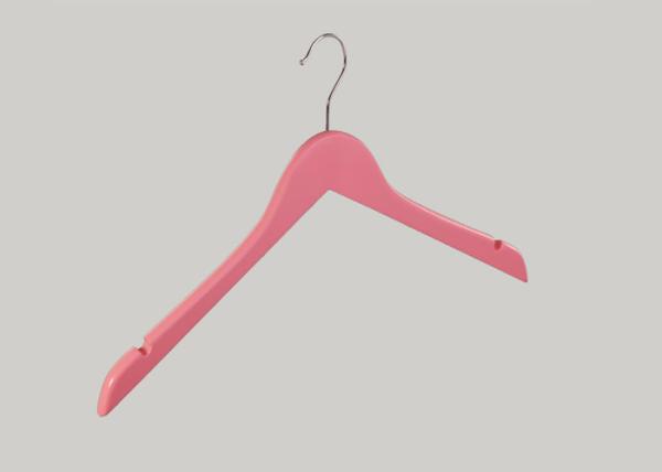 Flat Or Curved Clothing Store Hangers With Solid Wodden / Shop Coat Hangers