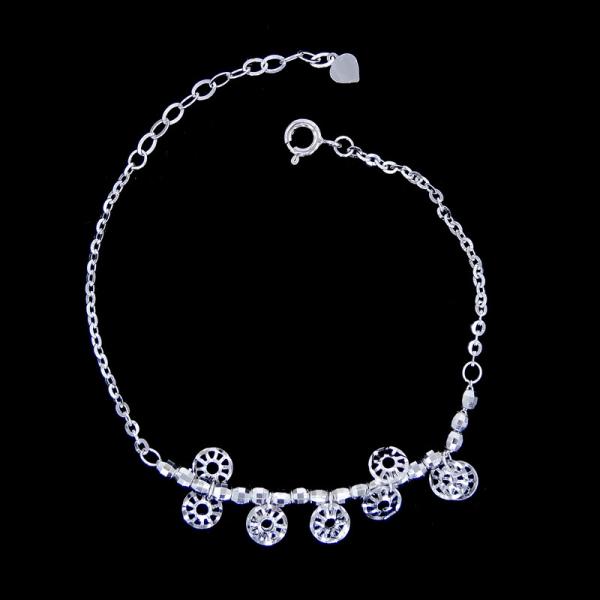 Encantos dos braceletes da joia da prata esterlina do bracelete 925 da prata da planície da forma do trevo