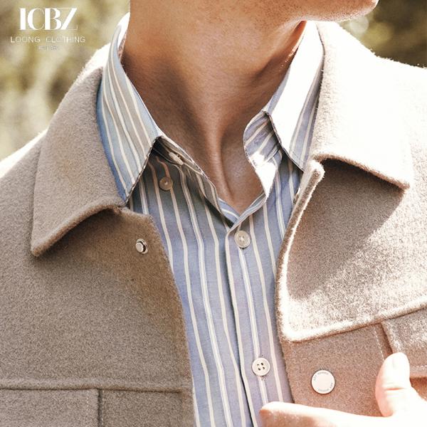 Men's Short Turn Down Collar Jacket for Autumn and Winter End Executive Workwear