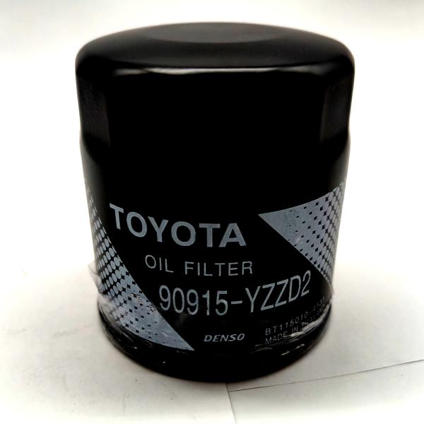90915-YZZD2 Spin-On Oil Filter Fits Toyota Camry & Hilux Gasoline Vehicles, Cross Ref 15601-13051, Ø74×85mm Black Coated Metal Housing with Complete O-Ring Kit, OE Standard & Easy Installation