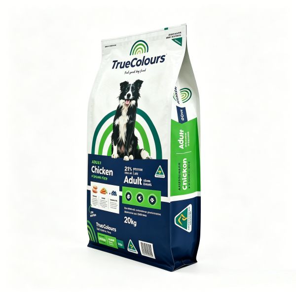 20kg Heavy-Duty Dog Food Bag - Matte Finish Resealable Sustainable Packaging for Pet Kibble