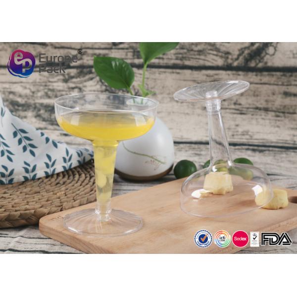 BPA Free Good Grade Personalized Plastic Champagne Flutes For Wedding