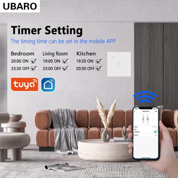 Tuya App Умный Wi - Fi переключатель 86 Черный стальной стеклянный панель 1Gang Поддержка Google Assistant Amazon Alexa Голос