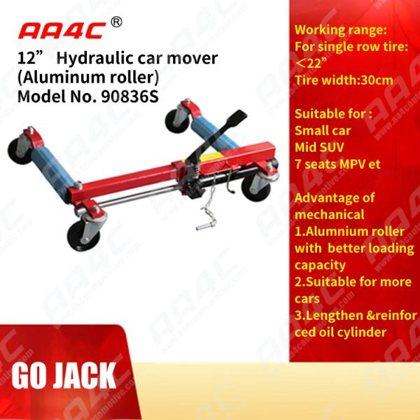 12 дюйма гидравлического автомобиля идут корабль тележки колеса автомобиля тележки автомобиля Джек двигая располагая тележку колес Джек 4