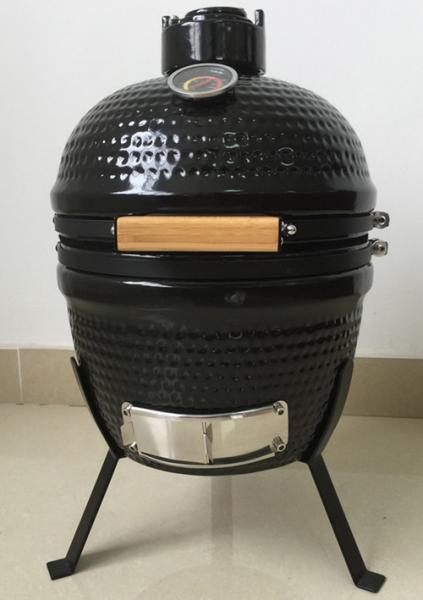 13 Inch Adjustable Height  Mini Kamado Barbecue Grill Smoker