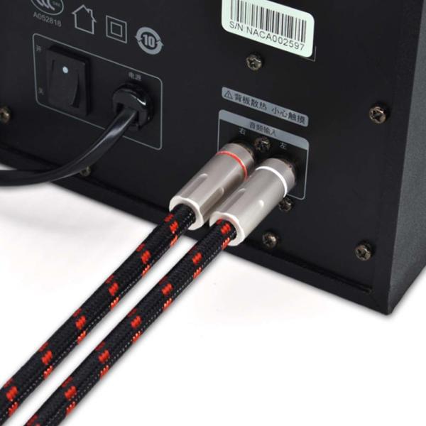 На открытом воздухе кабель RCA Toslink диктора ТВ с соединителем 24K покрытым золотом