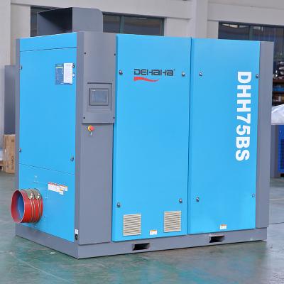Silent Single Stage Oil Free Blower 75kw 100hp Medical Air Compressor