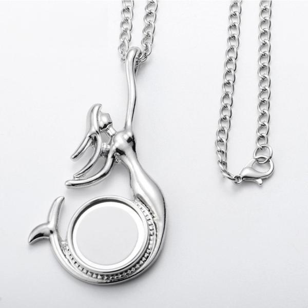 Collier personnalisé pour la fête des mères, sublimation, collier à bouton-pression sirène, bijoux pour maman