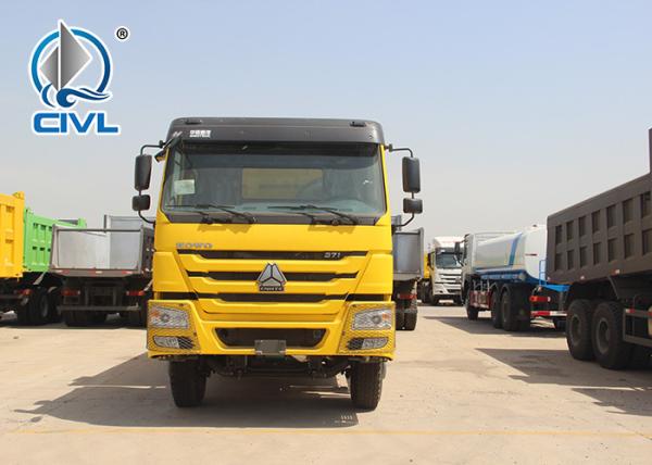 Euro II 20M3 Heavy Duty Dump Truck 6x4 10 Tire Sinotruk Howo7 Yellow Color