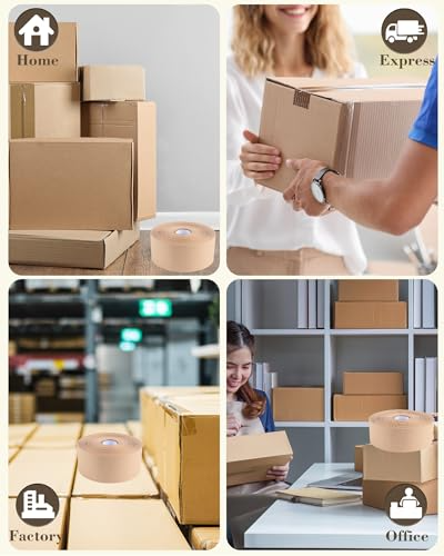 50mmX150m Brown Kraft Gum Tape Heavy Duty Kraft Tape 3 Color Max Print Custom Kraft Paper Gum Tape